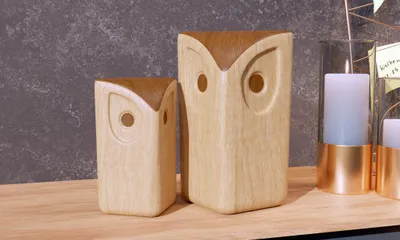 Wooden Owl Set
